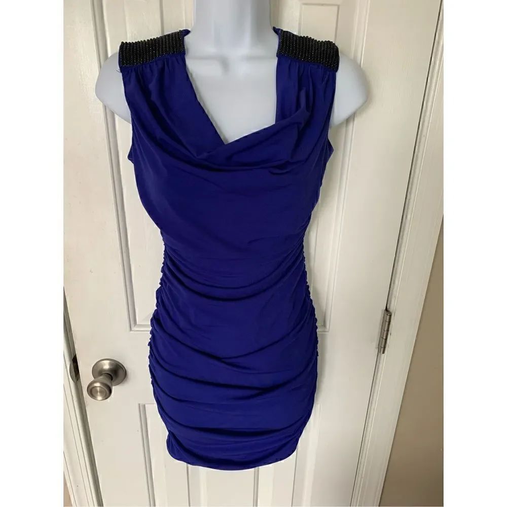 Bcx blue stretchy dress sexy